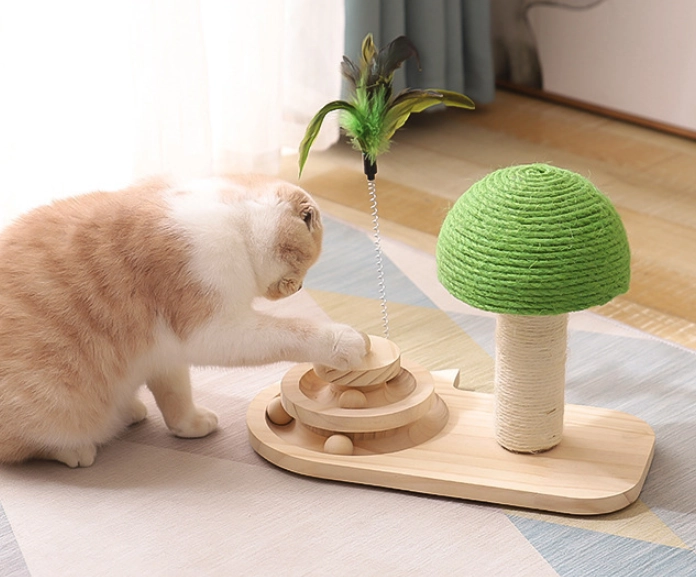 Interactive Mushroom Cat Toy